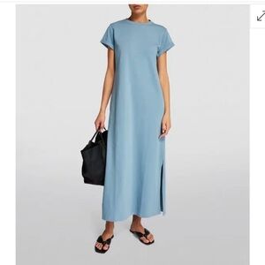 AllSaints organic cotton Anna Pale Blue Short Sleeve Maxi Dress